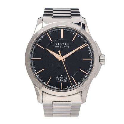 Gucci Stainless Steel 38mm G-Timeless Automatic Watch Black 1 of 5
