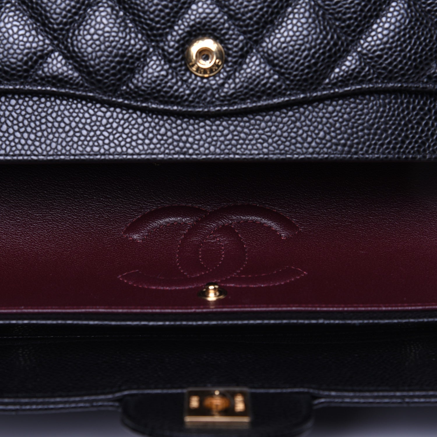 Chanel Caviar Quilted Small Double Flap Black 10 of 15