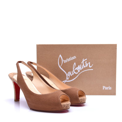 Christian Louboutin Canvas Cork No Prive 90 Pumps 38 Natural 11 of 11