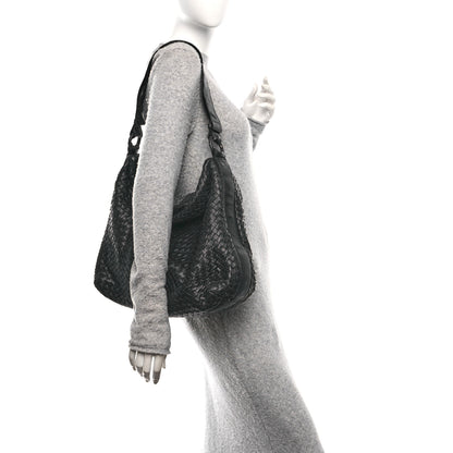Bottega Veneta Nappa Intrecciato Hobo Navy 3 of 9