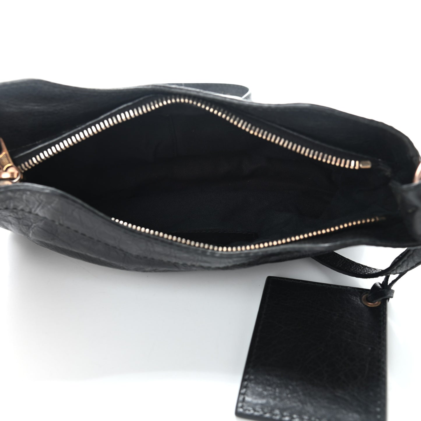 Agneau Giant Rose Gold Hardware Hip Black
