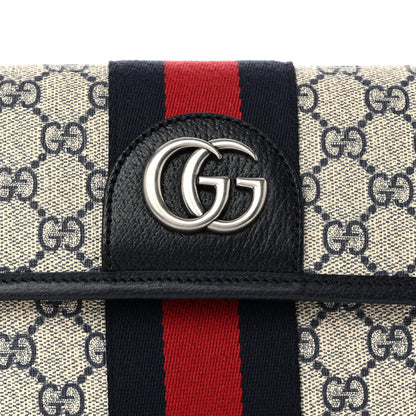 Gucci GG Supreme Monogram Web Small Ophidia Belt Bag 90 36 Beige Navy 9 of 11