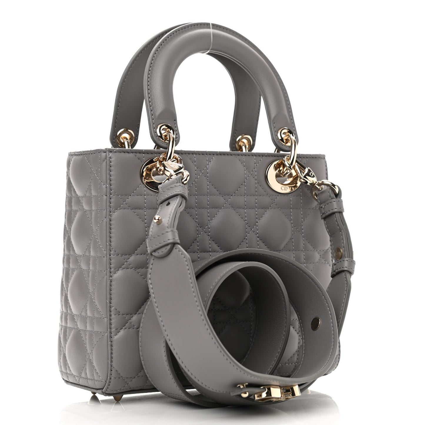 Lambskin Cannage Small My ABCDior Lady Dior Grey