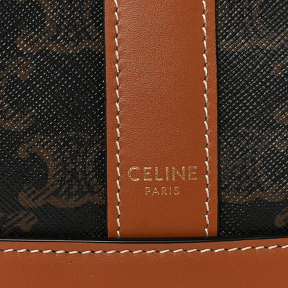 Celine Triomphe Canvas Calfskin Small Bucket Bag Tan 6 of 10