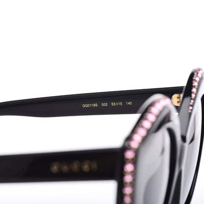 Gucci Crystal Cat Eye GG0118S Sunglasses Black 5 of 6