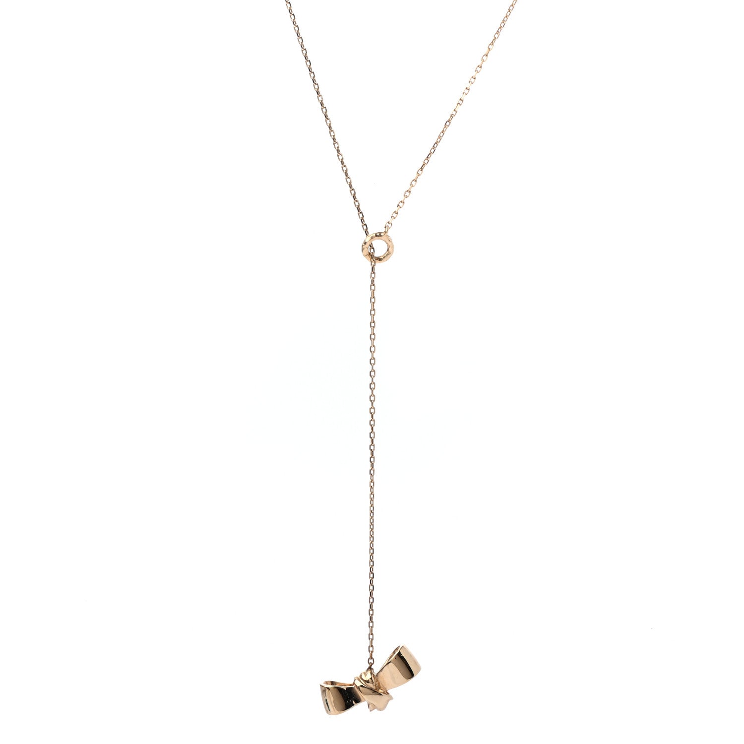 Christian Dior Bow Necklace Gold 1 of 4