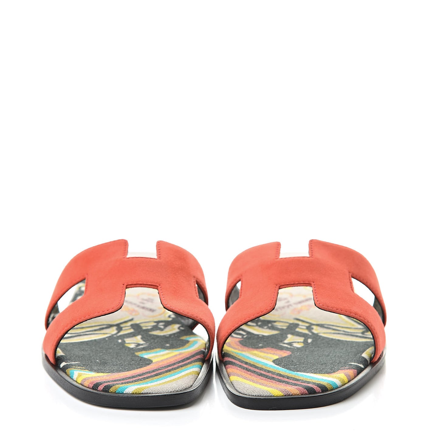 Suede Goatskin Oran Sandals 40 Rouge Corail