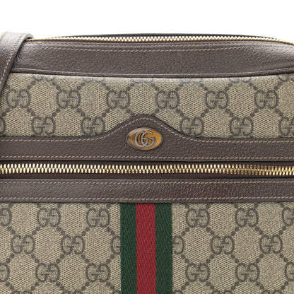 Gucci GG Supreme Monogram Web Small Ophidia Shoulder Bag Brown 8 of 14
