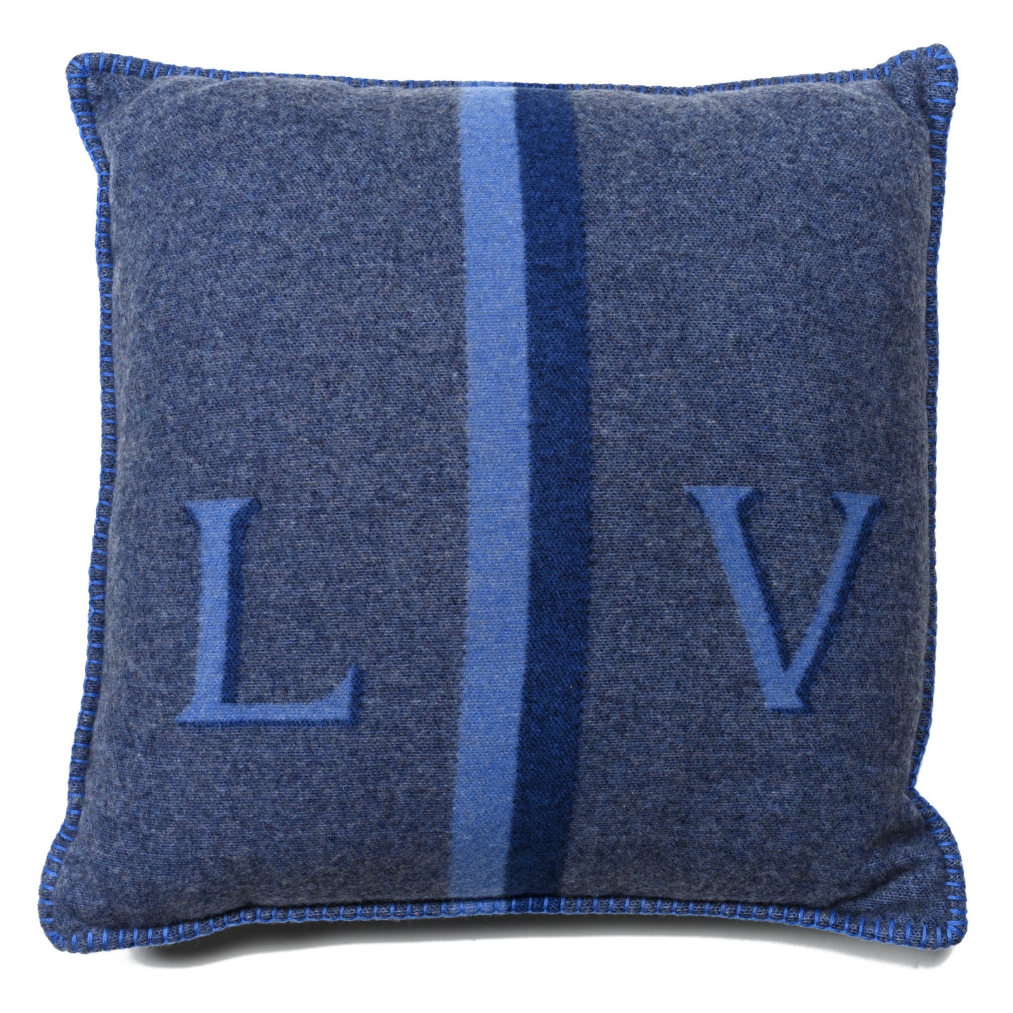 Wool Cashmere Cushion Pillow Blue Gray