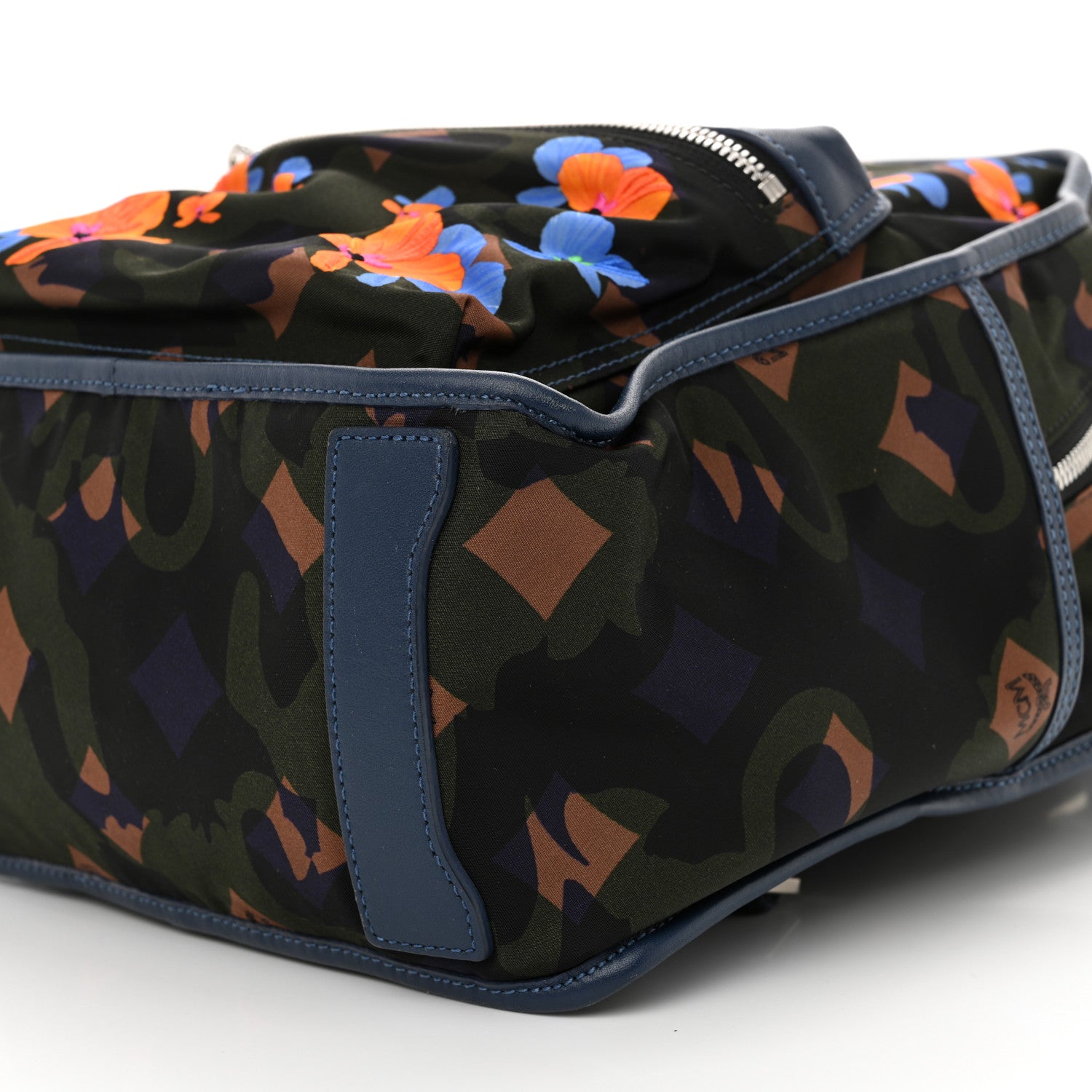 MCM Nylon Floral Camo Dieter Backpack Loden Green 9 of 9