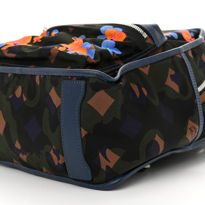 MCM Nylon Floral Camo Dieter Backpack Loden Green 9 of 9