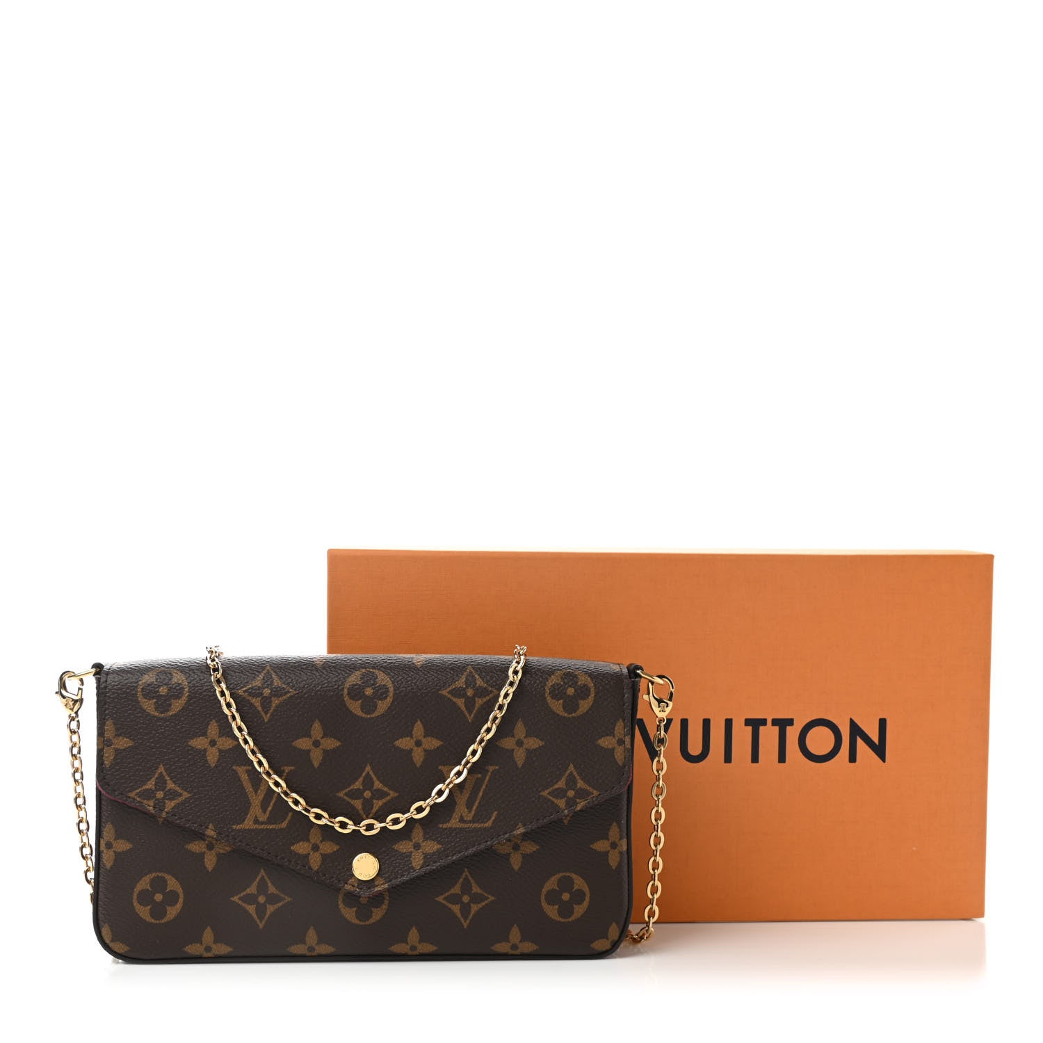 Louis Vuitton Monogram Pochette Felicie Chain Wallet Fuchsia 12 of 12