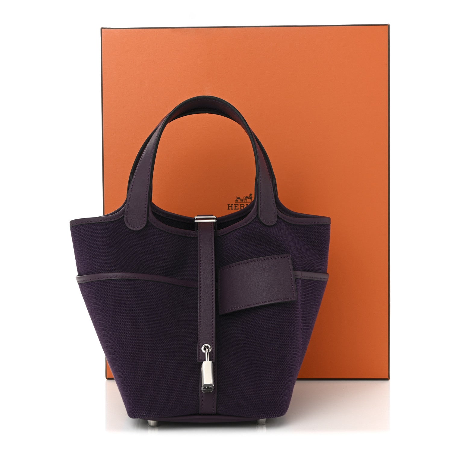 Hermes Toile Goeland Swift Cargo Picotin Lock 18 Raisin Cassis