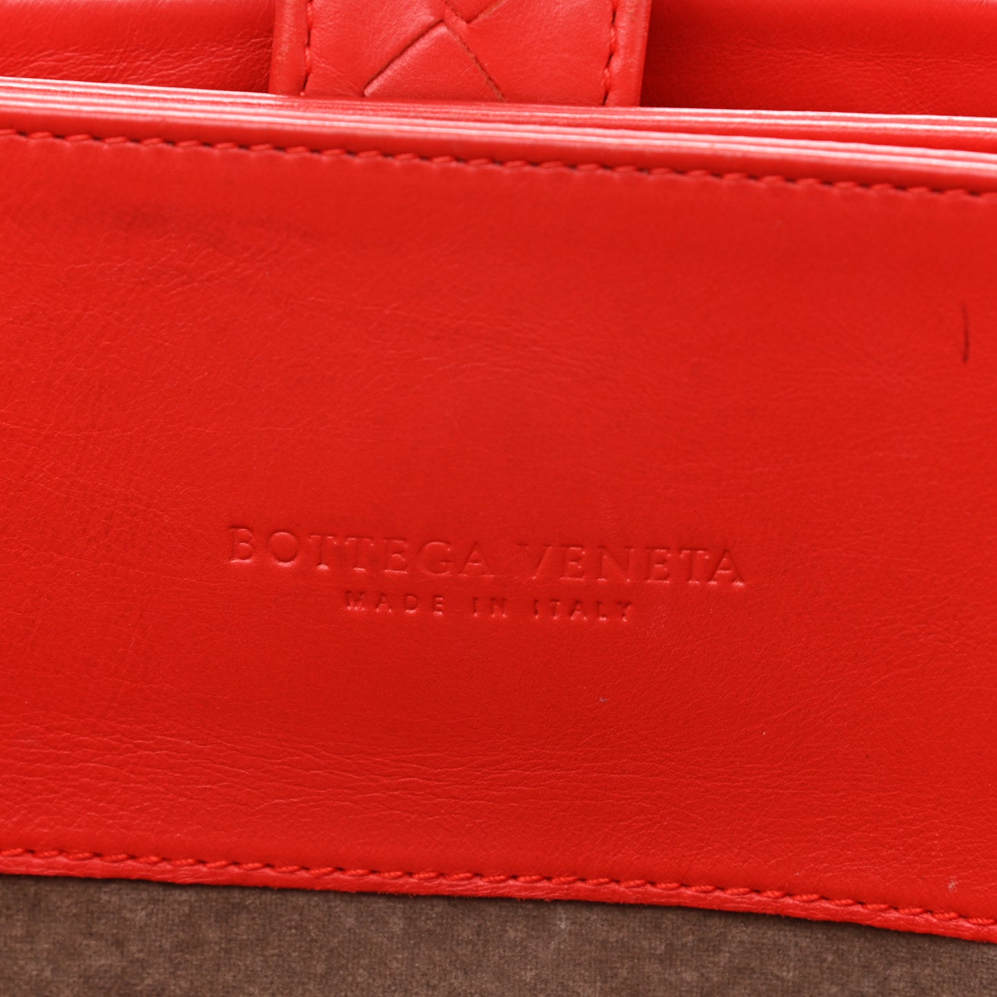 Nappa Intrecciato Medium Roma Tote Red