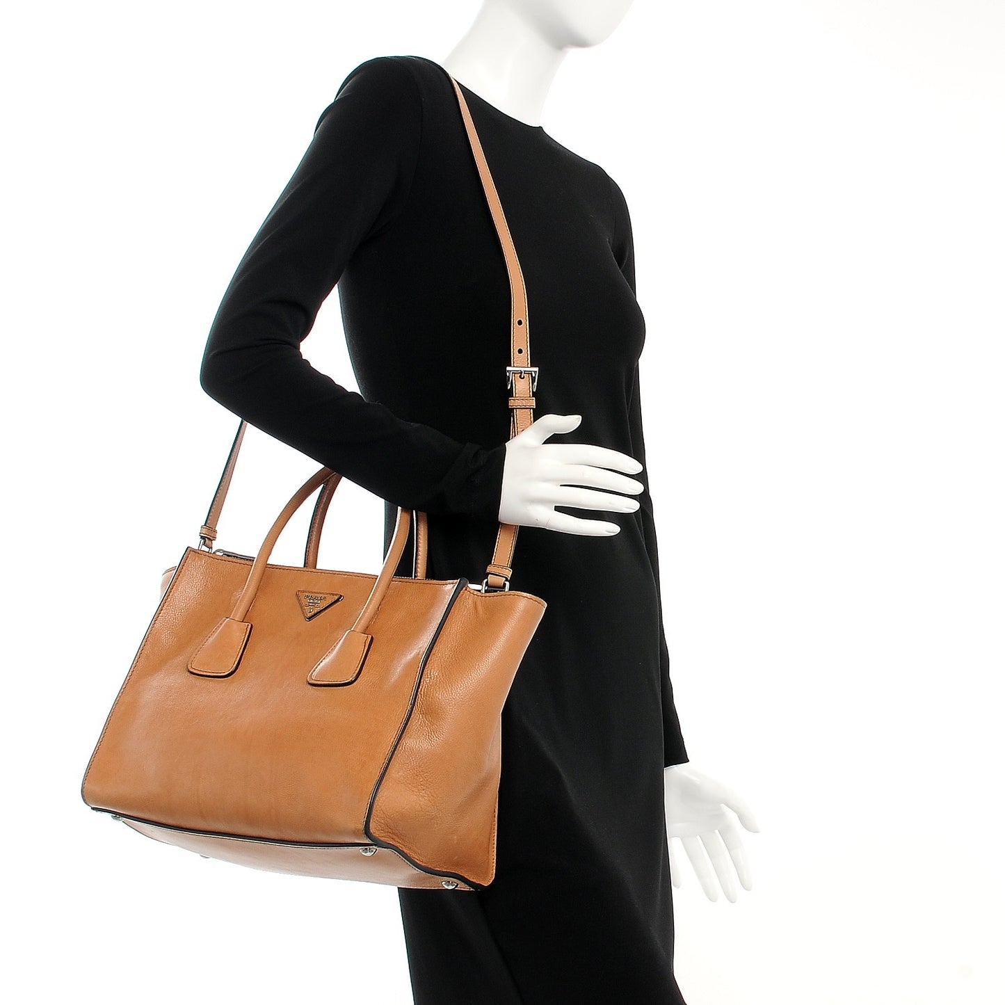 Glace Calf Twin Pocket Tote Naturale