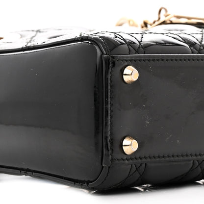 Christian Dior Patent Cannage Mini Lady Dior Black 8 of 14