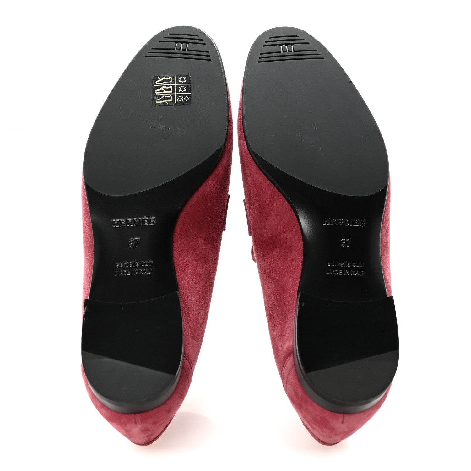 Hermes Suede Goatskin Paris Loafers 37 Rose Aphrodite 6 of 10