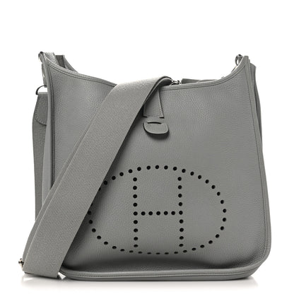 Hermes Taurillon Clemence Evelyne III GM Gris Mouette 1 of 10
