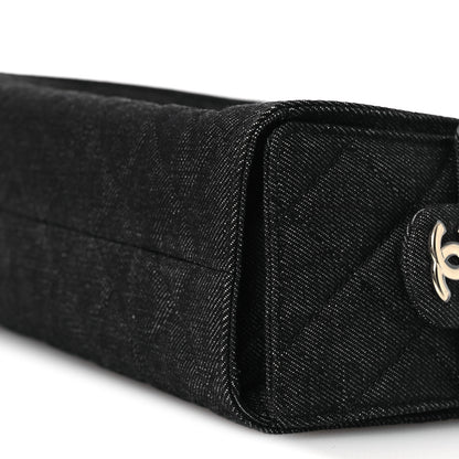 Chanel Denim Quilted Mini Chanel 25 Handbag Dark Blue 10 of 13