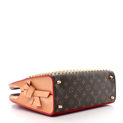 Louis Vuitton Monogram Calf Hair Spikes Iconoclasts Christian Louboutin Tote Red 4 of 14