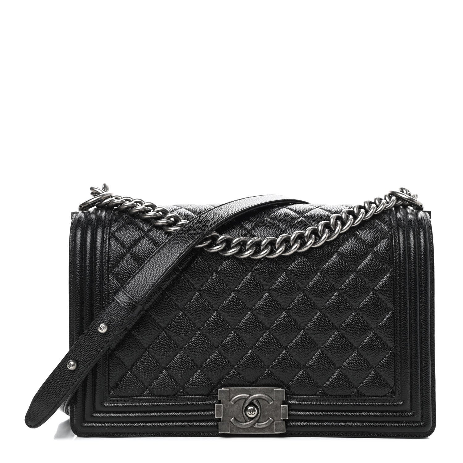 Chanel Caviar Quilted New Medium Boy Flap Black 1 of 9
