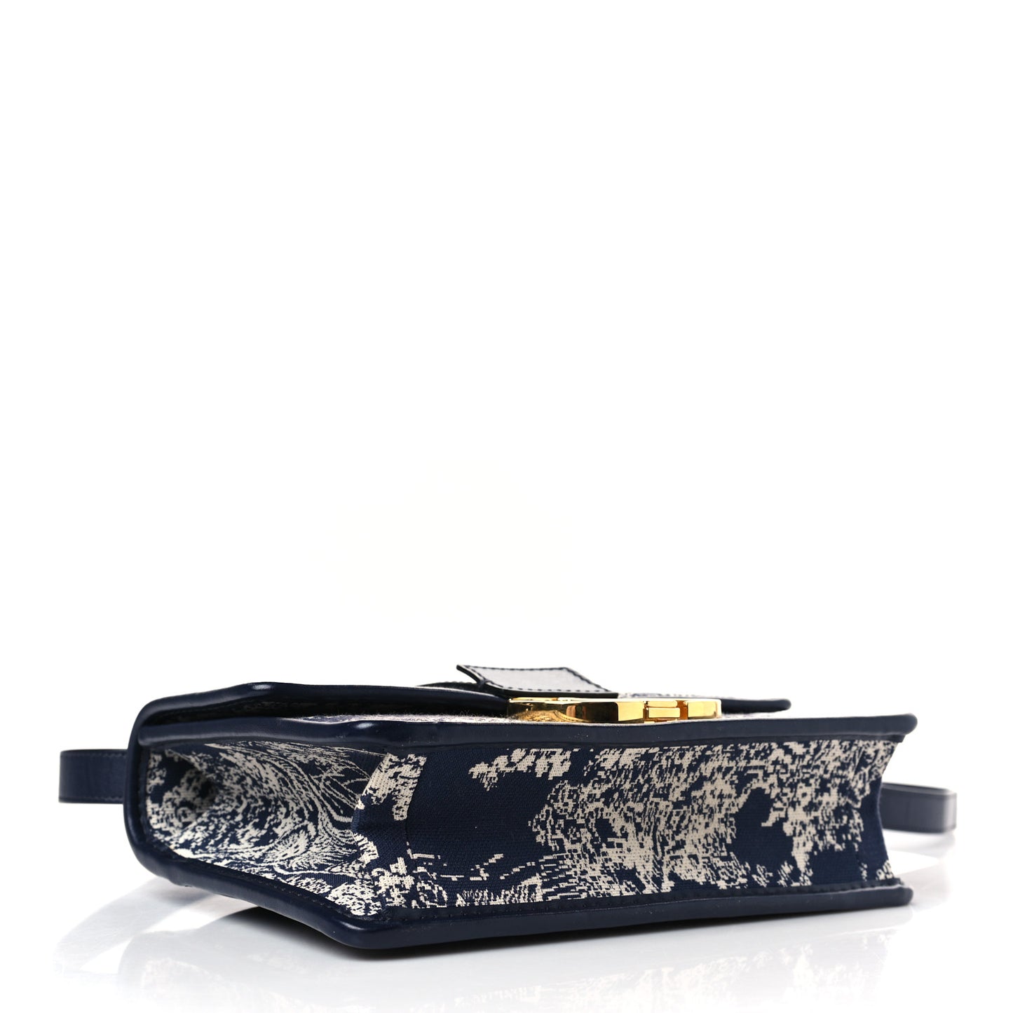 Toile de Jouy Reverse Jacquard 30 Montaigne Flap Bag Blue