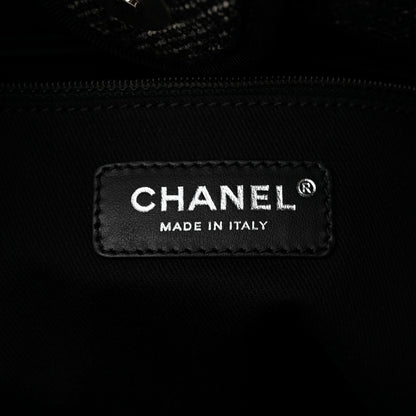 Chanel Mixed Fibers Calfskin Small Deauville Tote Black 6 of 10
