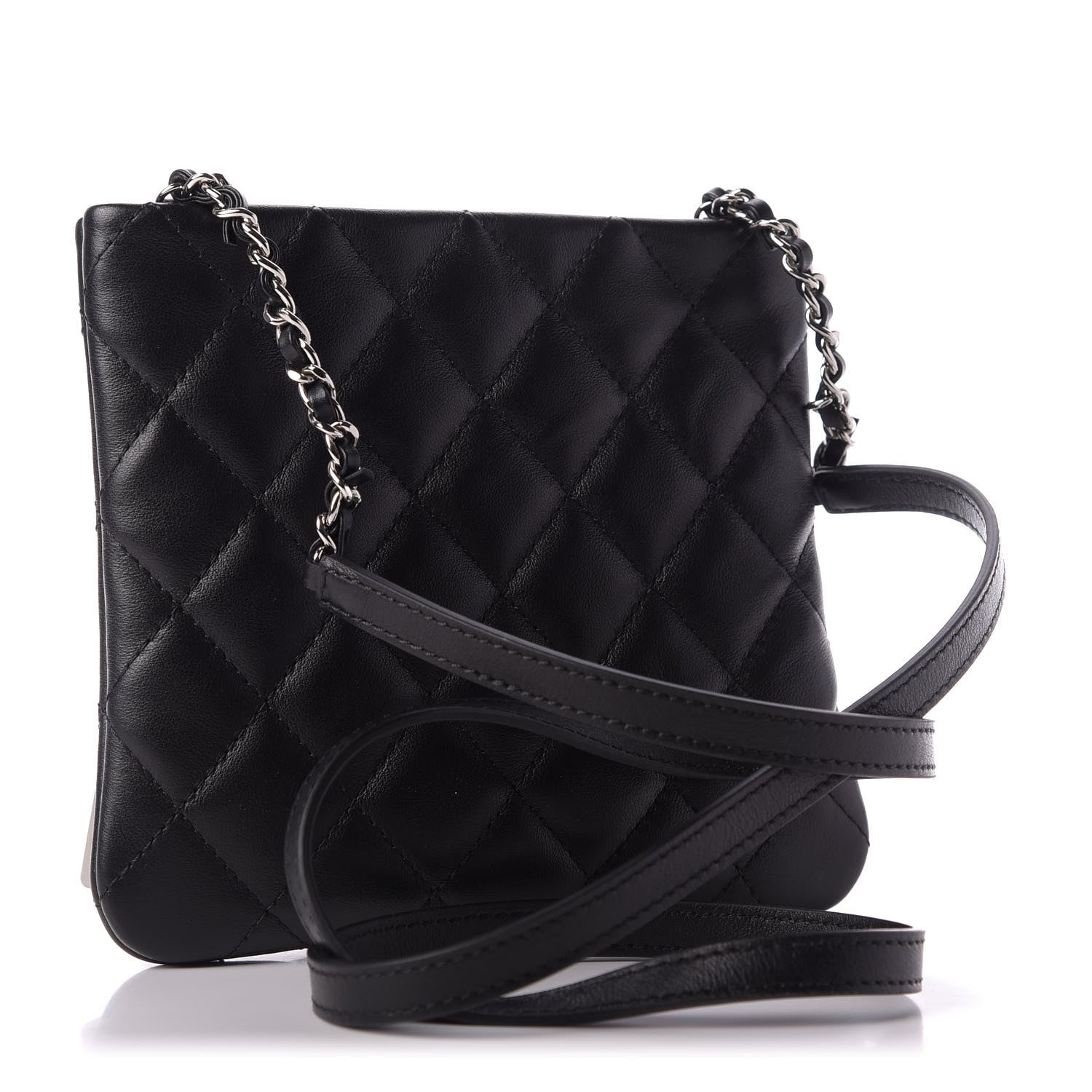 Chanel Lambskin Quilted Crossbody Bag Black 3 of 9