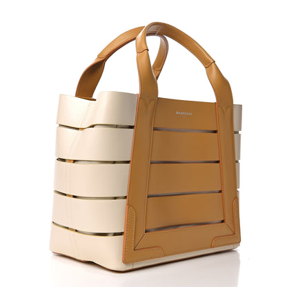 Balenciaga Calfskin Canvas Cutout Tote Sand 2 of 15