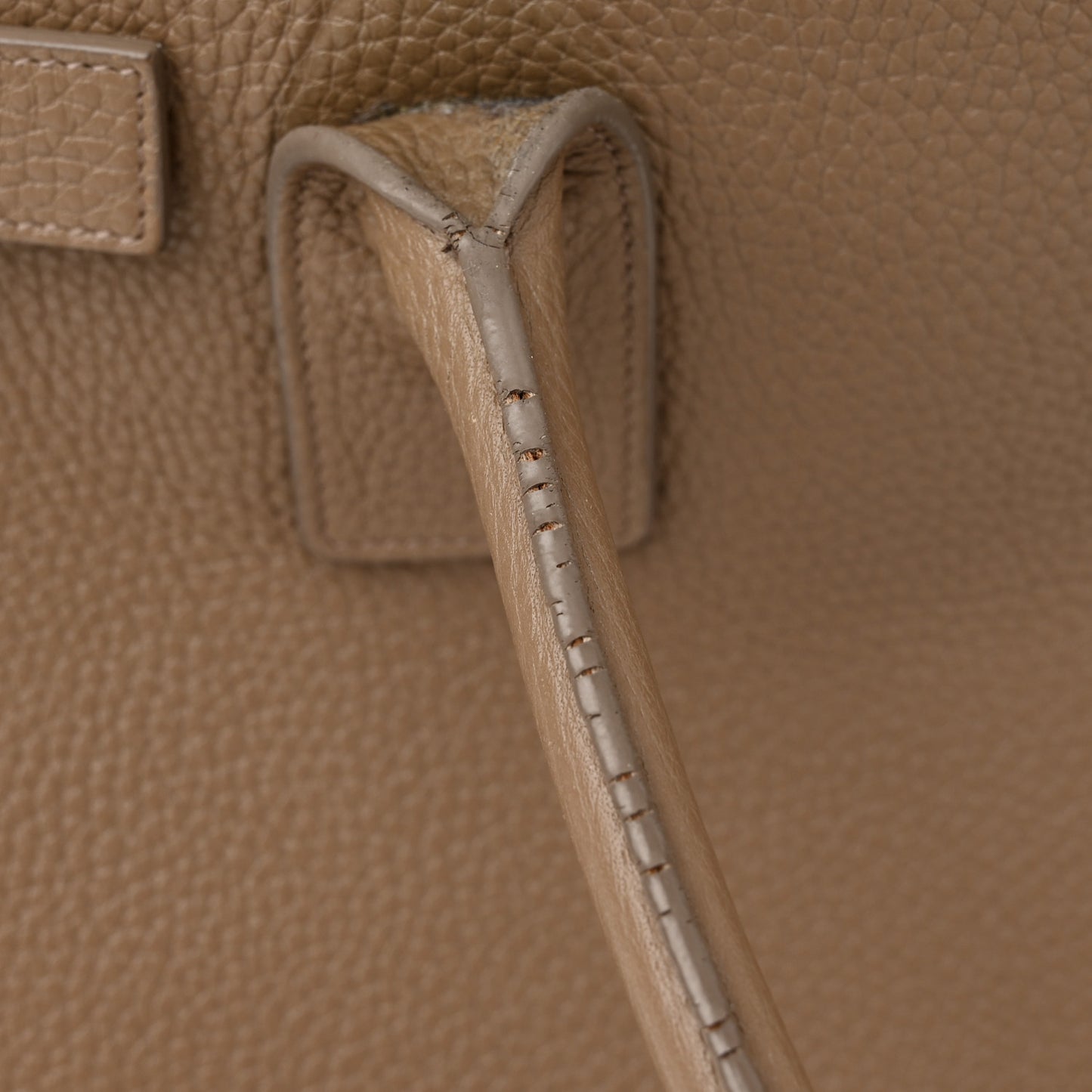 Grained Calfskin Small Sac De Jour Taupe