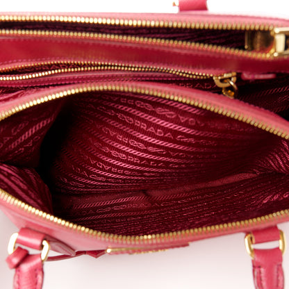 Prada Saffiano Small Galleria Double Zip Tote Poenia 8 of 16