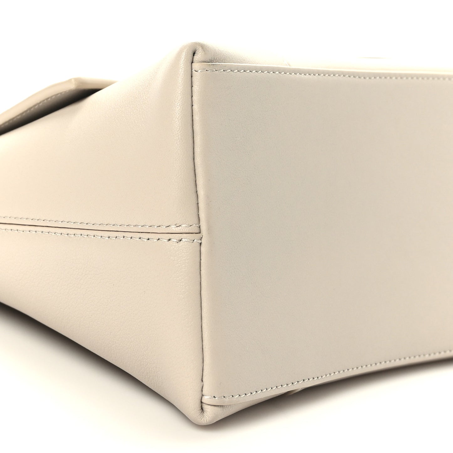 Semi Shiny Smooth Calfskin Small Downtown Shoulder Bag Cold Beige