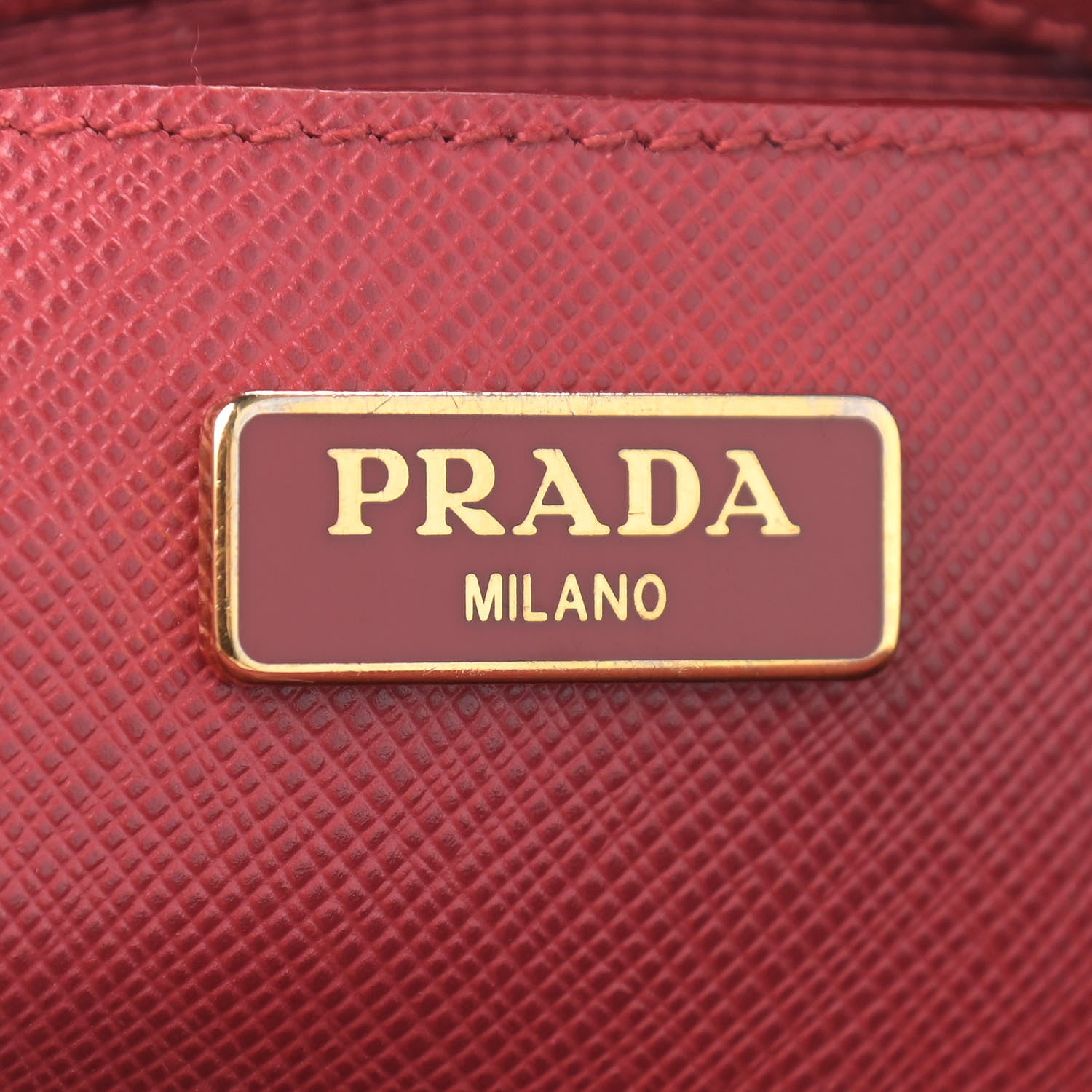 Prada Saffiano Lux Mini Promenade Tote Fuoco 6 of 8