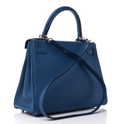 Hermes Evercolor Kelly Retourne 28 Bleu Azur 3 of 14
