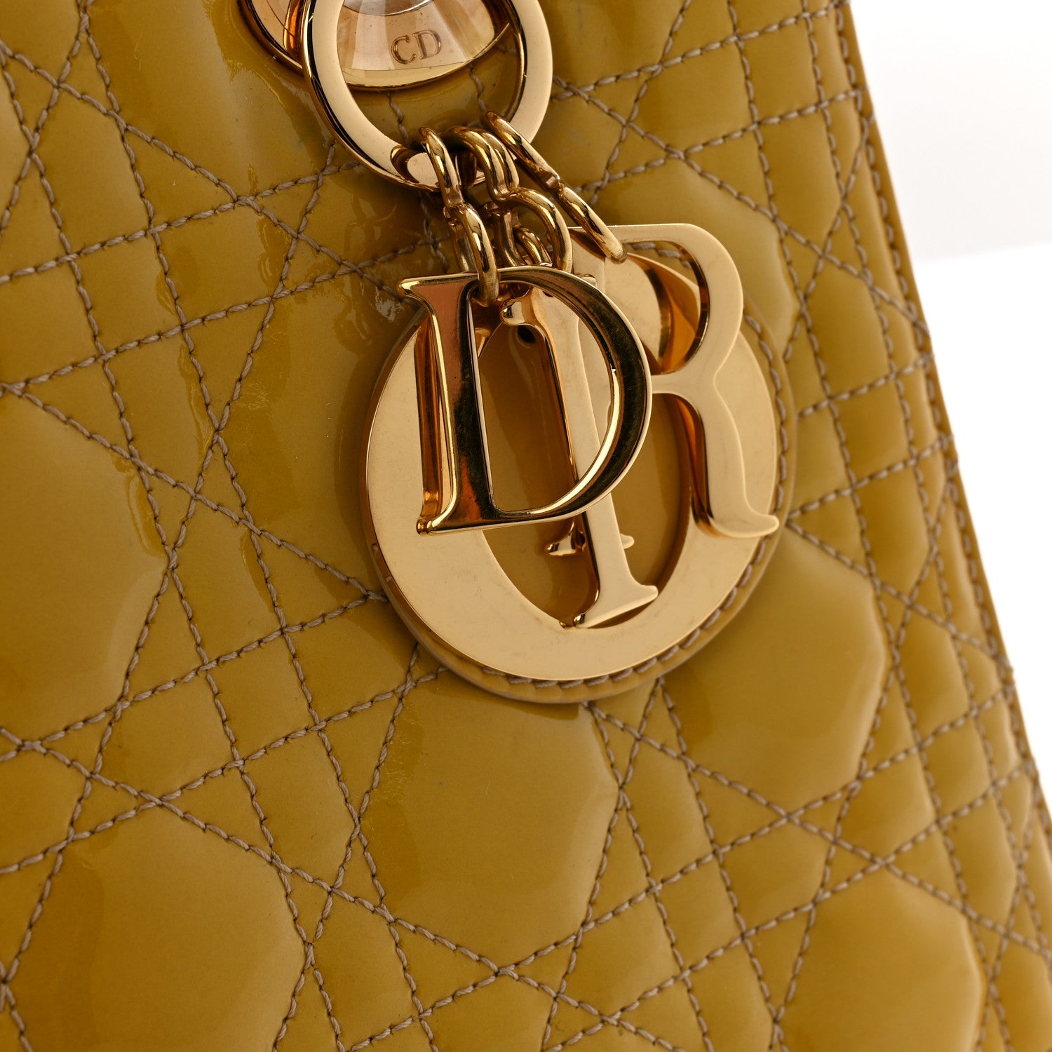 Christian Dior Patent Cannage Medium Lady Dior Beige 11 of 14