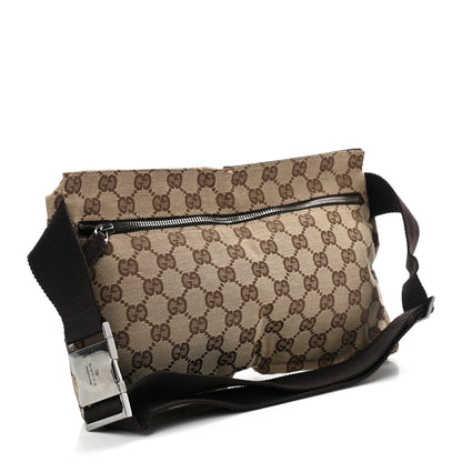 Gucci GG Monogram Double Pocket Belt Bag Dark Brown 3 of 11
