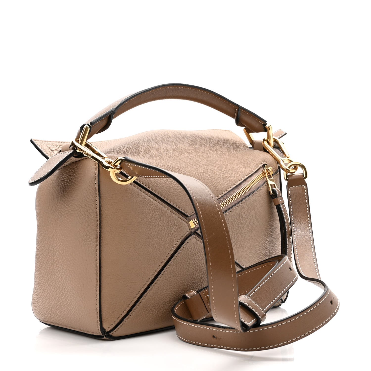 Loewe Grained Calfskin Small Puzzle Bag Sand Mink 3 of 9