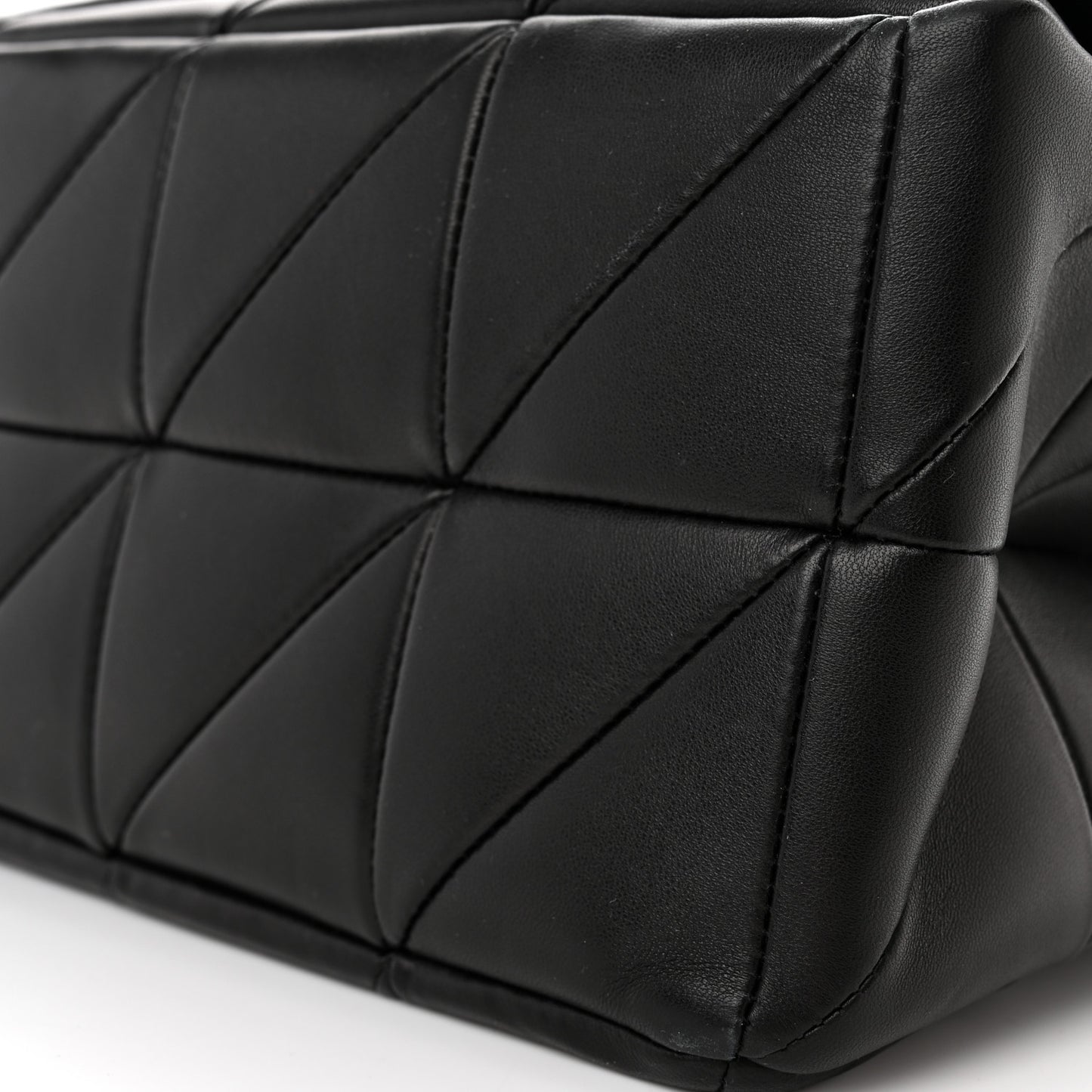 Lambskin Matelasse Monogram Oversized Jamie Black