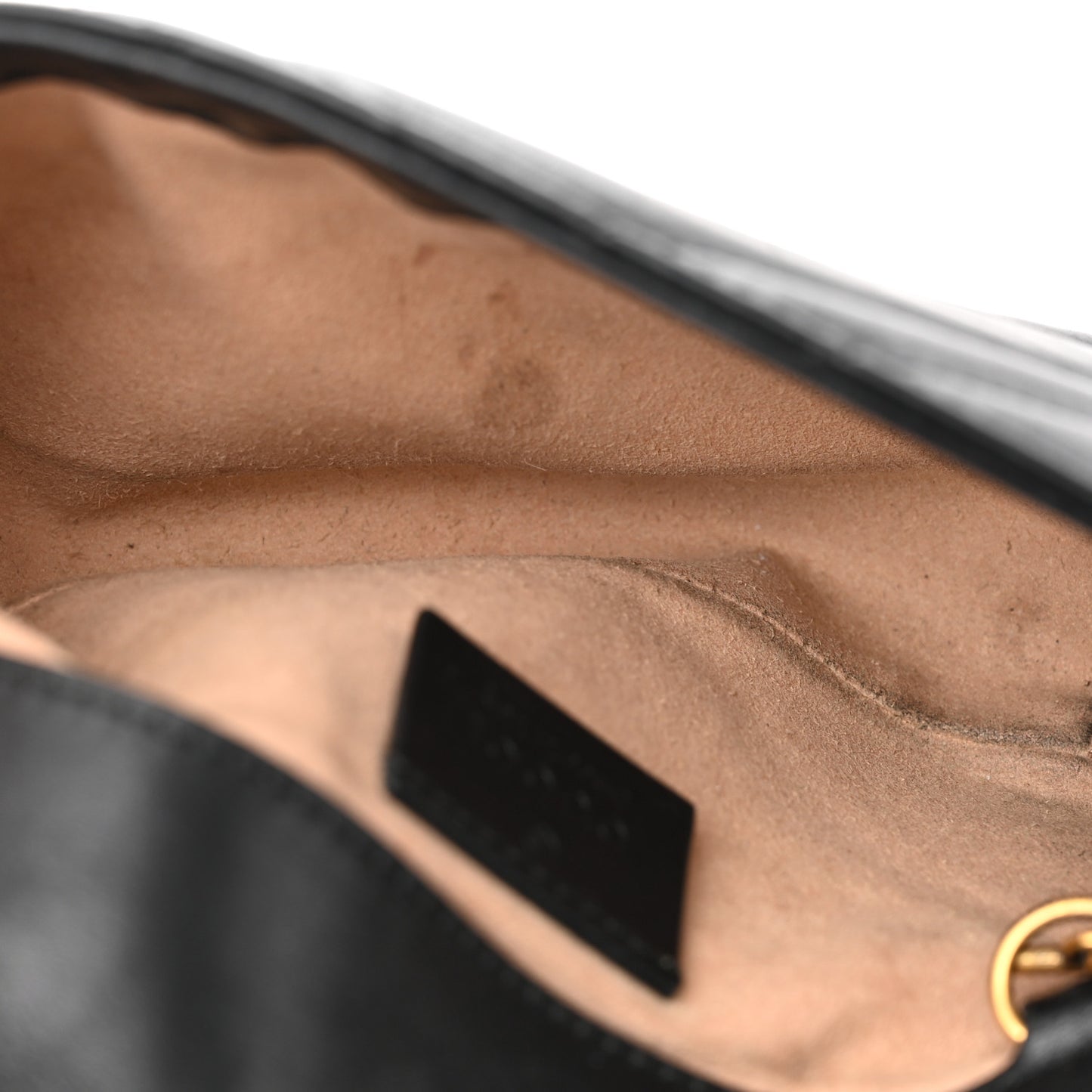 Calfskin Matelasse Super Mini GG Marmont Shoulder Bag Black