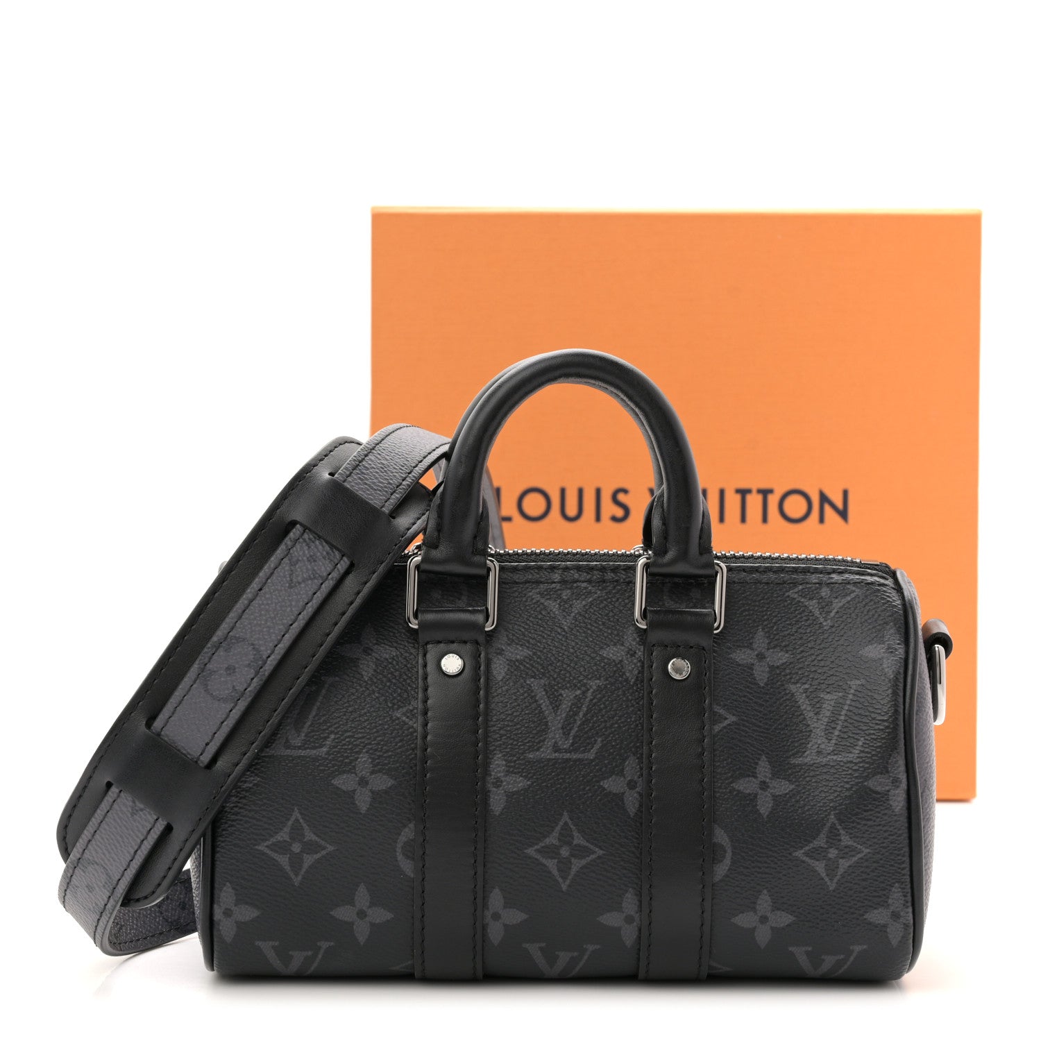 Louis Vuitton ブラック Louis Vuitton Reverse Monogram Eclipse Keepall Bandouliere 25