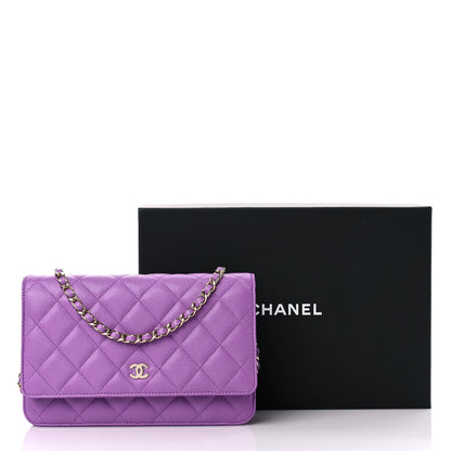 Chanel Caviar Quilted Wallet On Chain WOC Purple 11 of 11