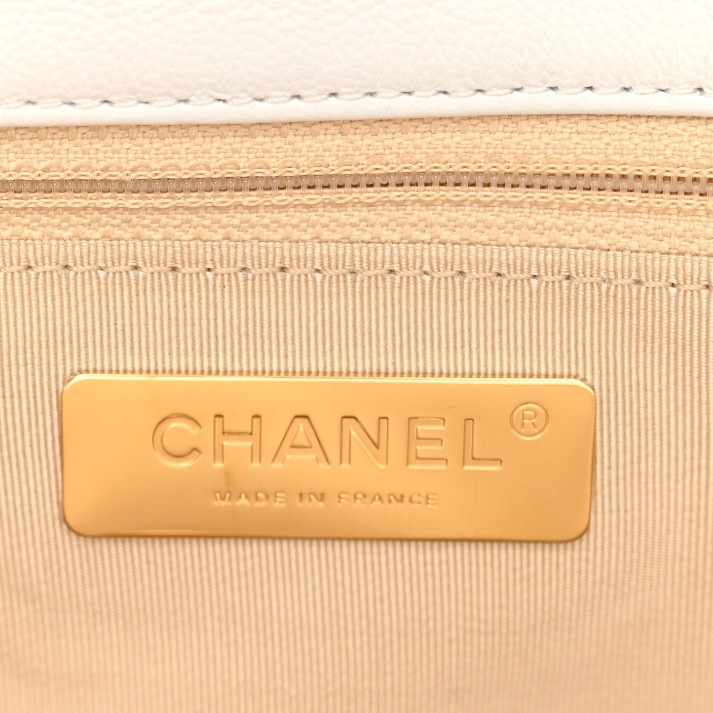 Lambskin Quilted Large Chanel 19 Flap White