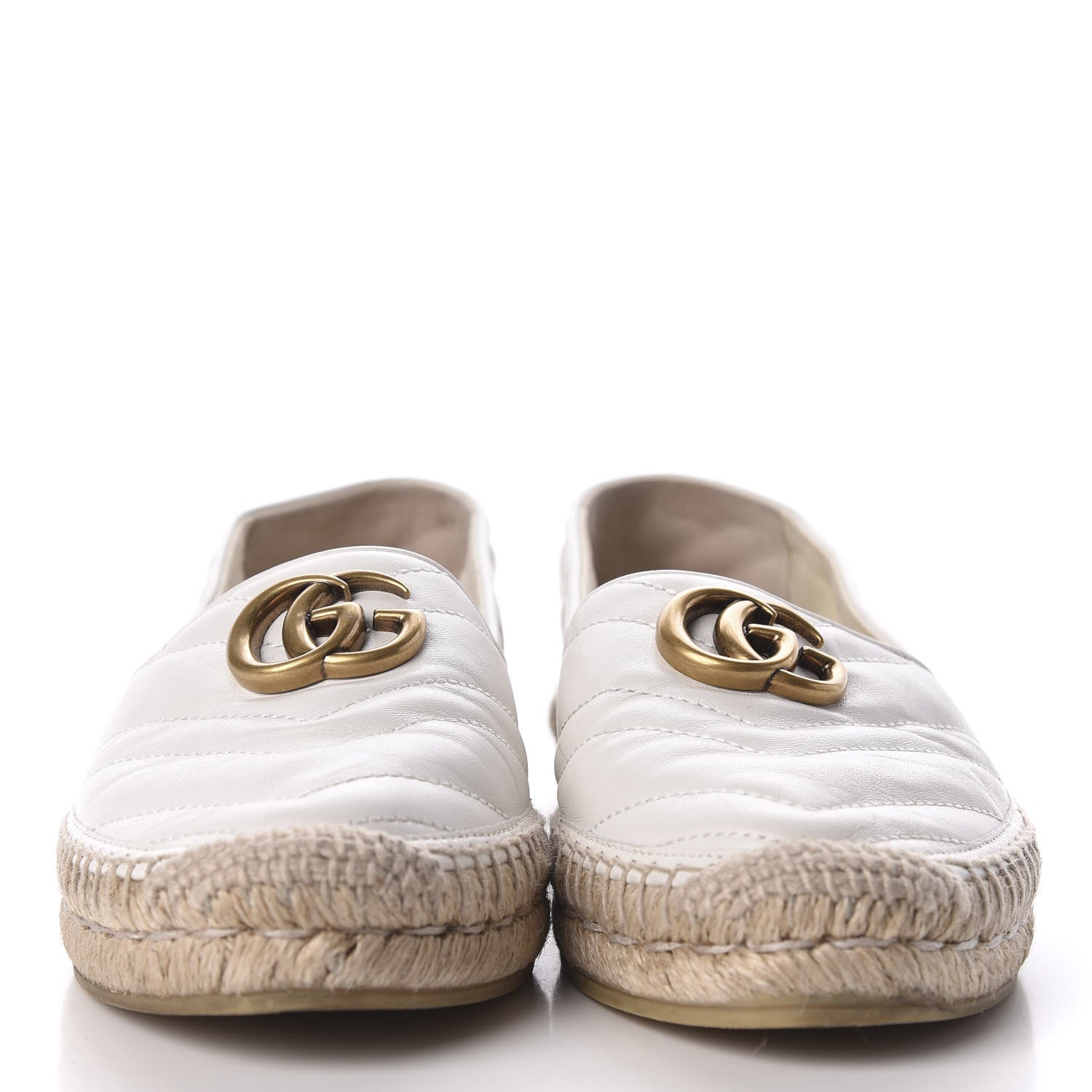 Gucci Nappa Matelasse GG Marmont Espadrilles 38 Great White 3 of 7
