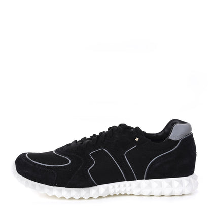 Valentino Garavani Suede Fabric Mens Soul AM Sneakers 43.5 Black 1 of 9
