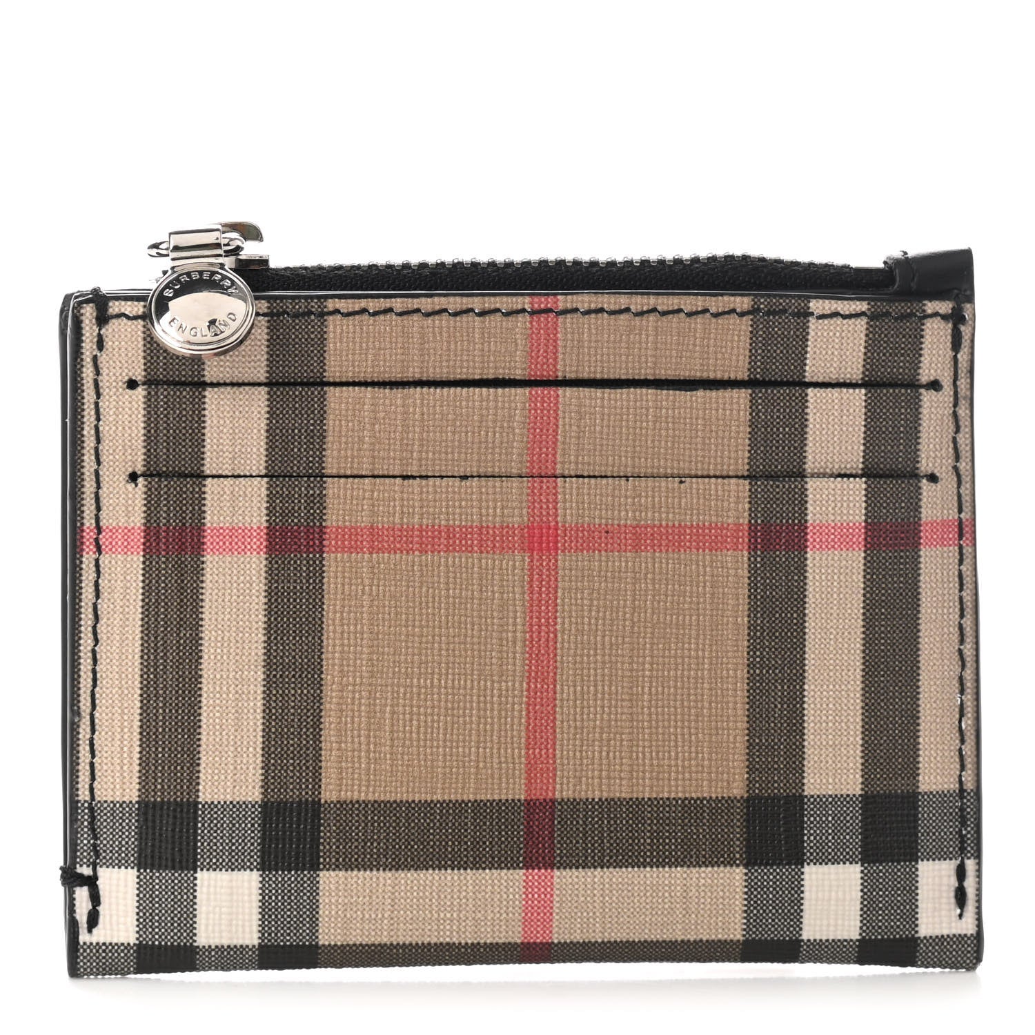 Burberry Coated Canvas House Check Coin Case Card Holder 1 of 7