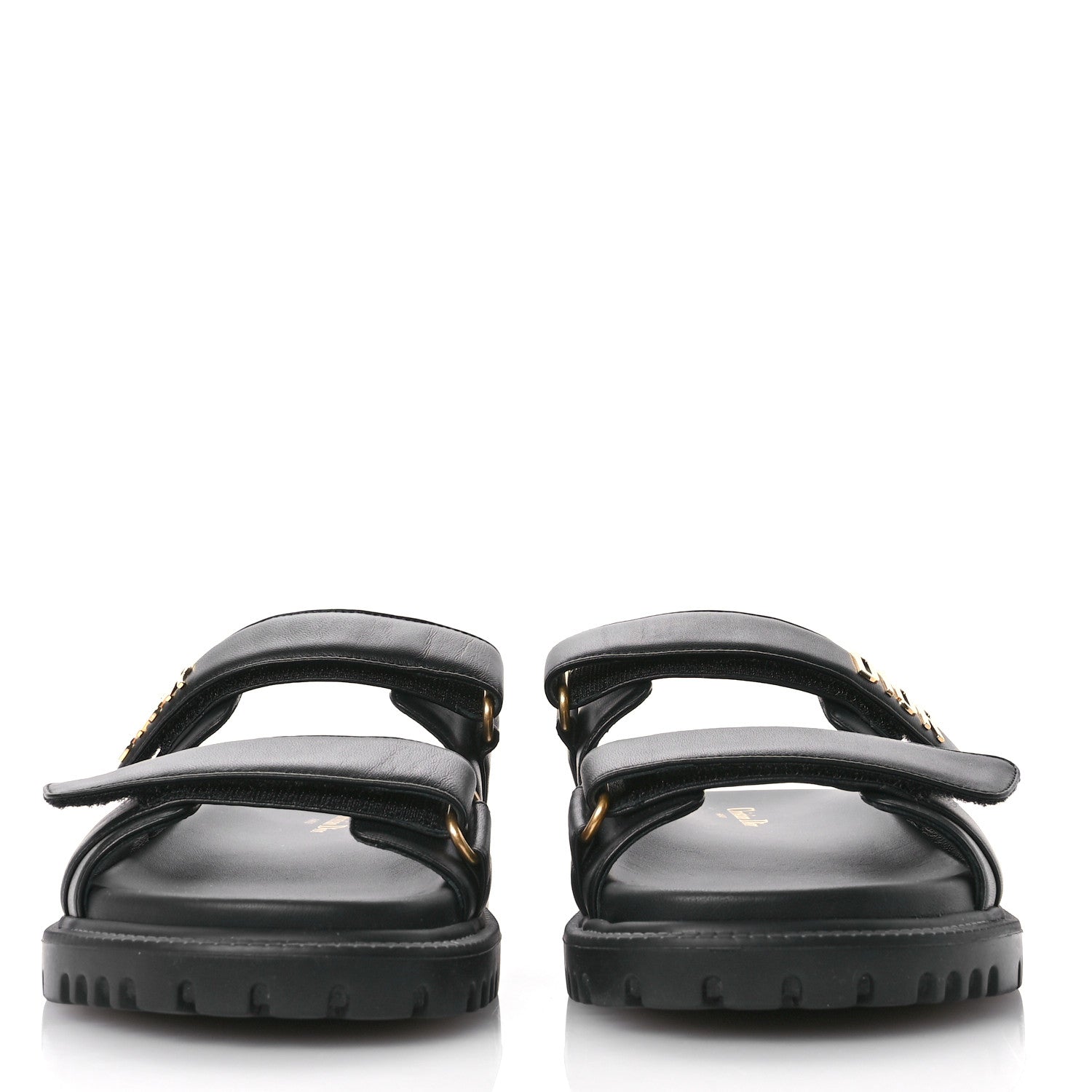 Christian Dior Lambskin Dioract 10mm Sandals 40 Black 3 of 9