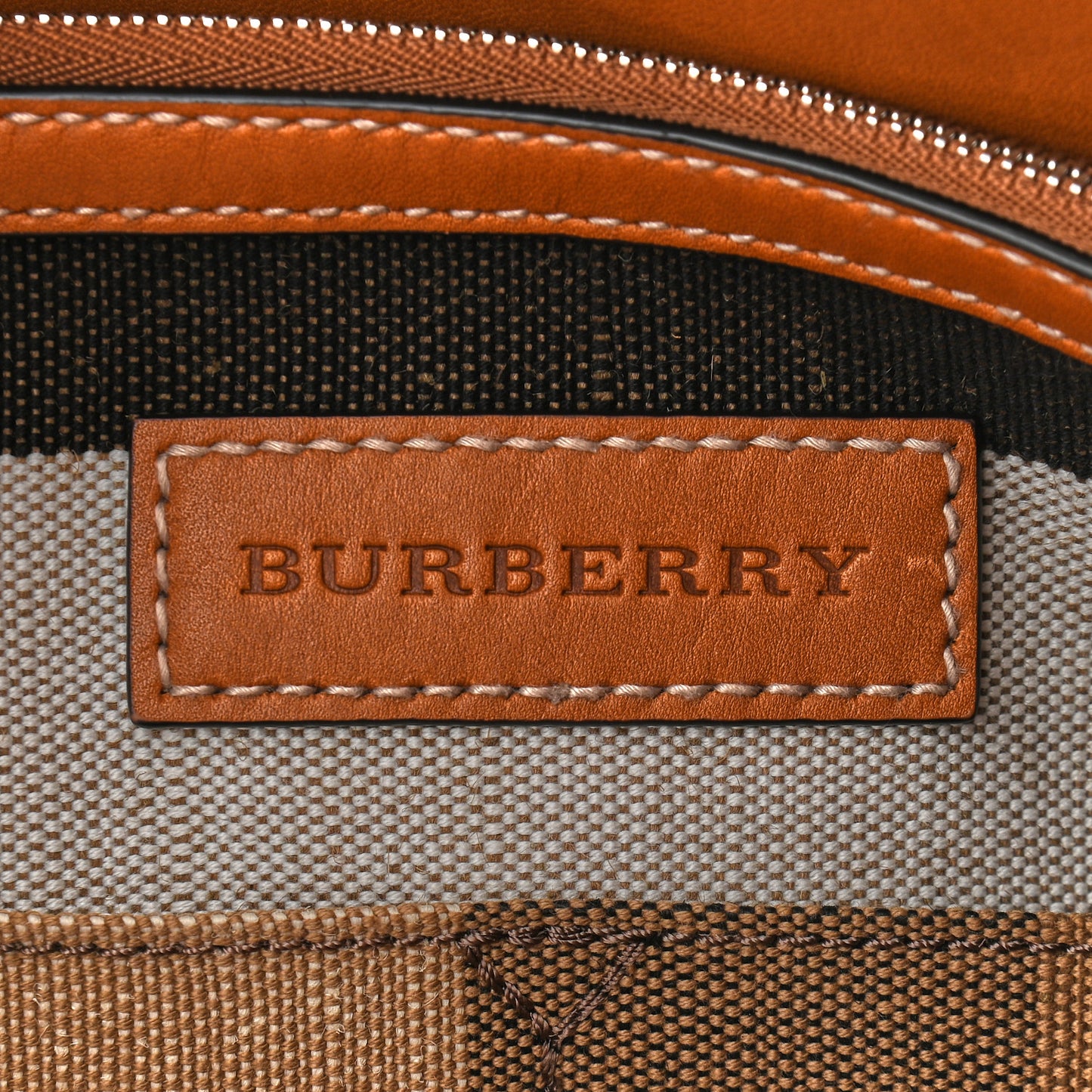 Canvas Mega Check Medium Ashby Hobo Saddle Brown