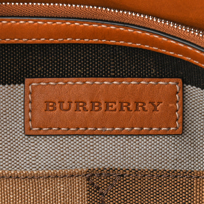 Burberry Canvas Mega Check Medium Ashby Hobo Saddle Brown 6 of 10