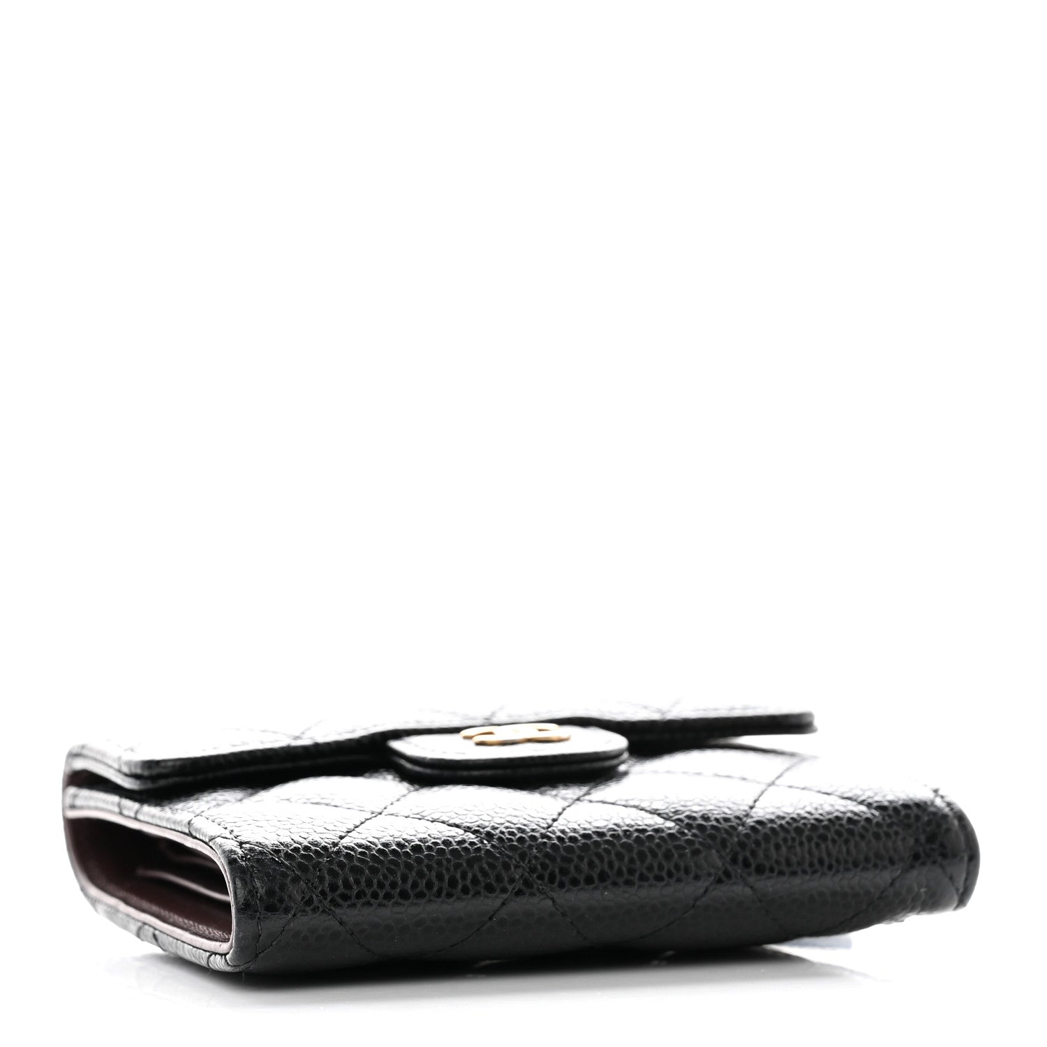 Chanel Caviar Quilted Compact Flap Wallet Black 4 of 12