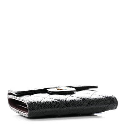 Chanel Caviar Quilted Compact Flap Wallet Black 4 of 12
